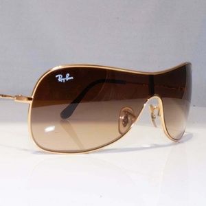 Ray-Ban RB3211 Small 001/13 SHIELD [Gold Frame / Brown Gradient]  NEW $170